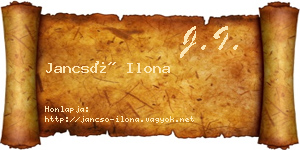 Jancsó Ilona névjegykártya