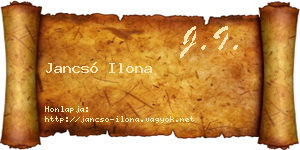 Jancsó Ilona névjegykártya